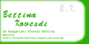 bettina kovesdi business card